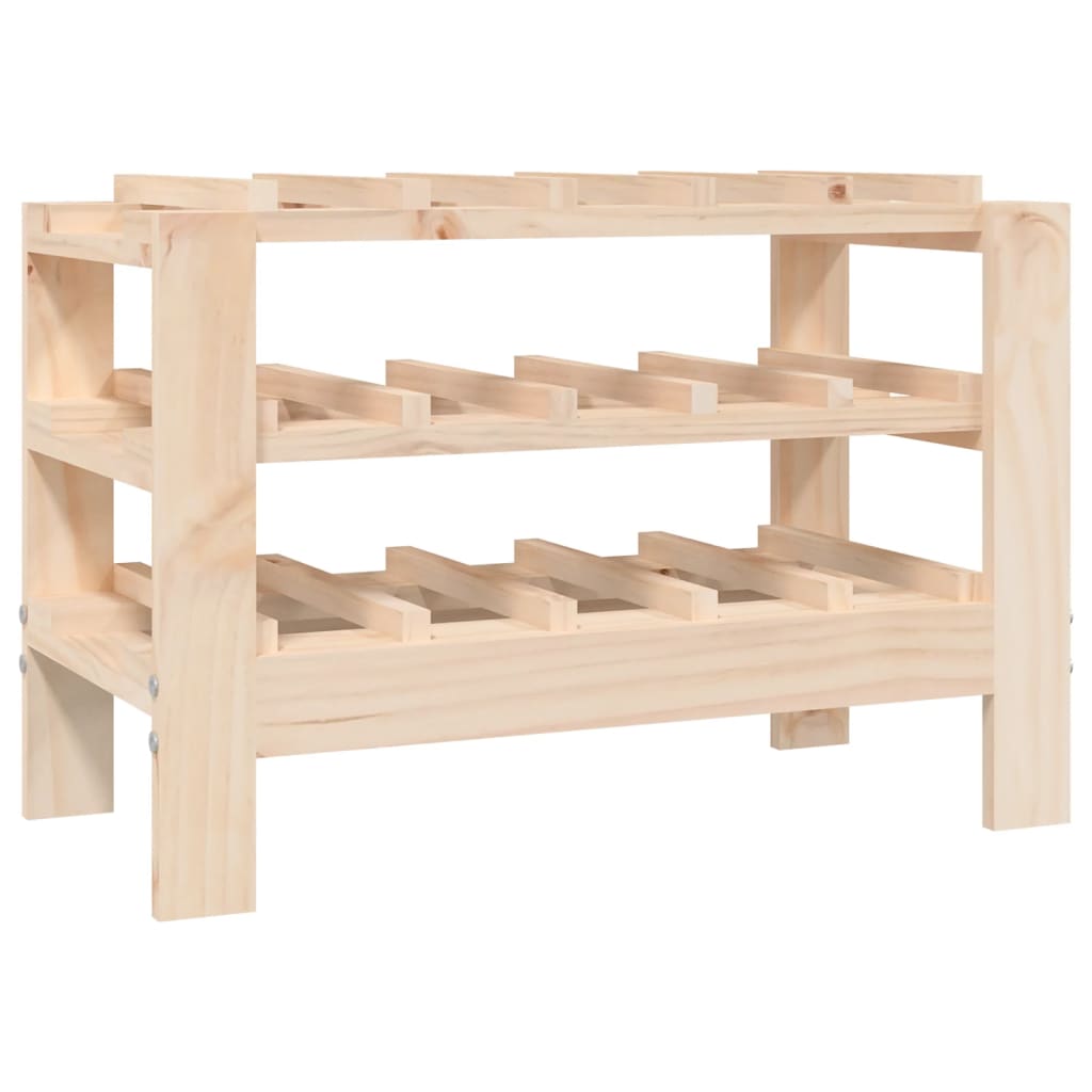 vidaXL Stojak na wino, 61,5x30x42 cm, lite drewno sosnowe