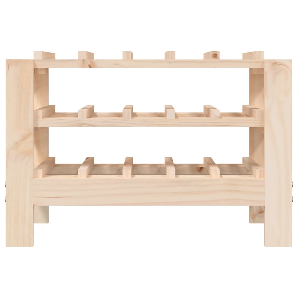 vidaXL Stojak na wino, 61,5x30x42 cm, lite drewno sosnowe