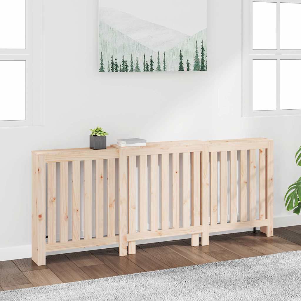 vidaXL Osłona grzejnika, 210x21x85 cm, lite drewno sosnowe