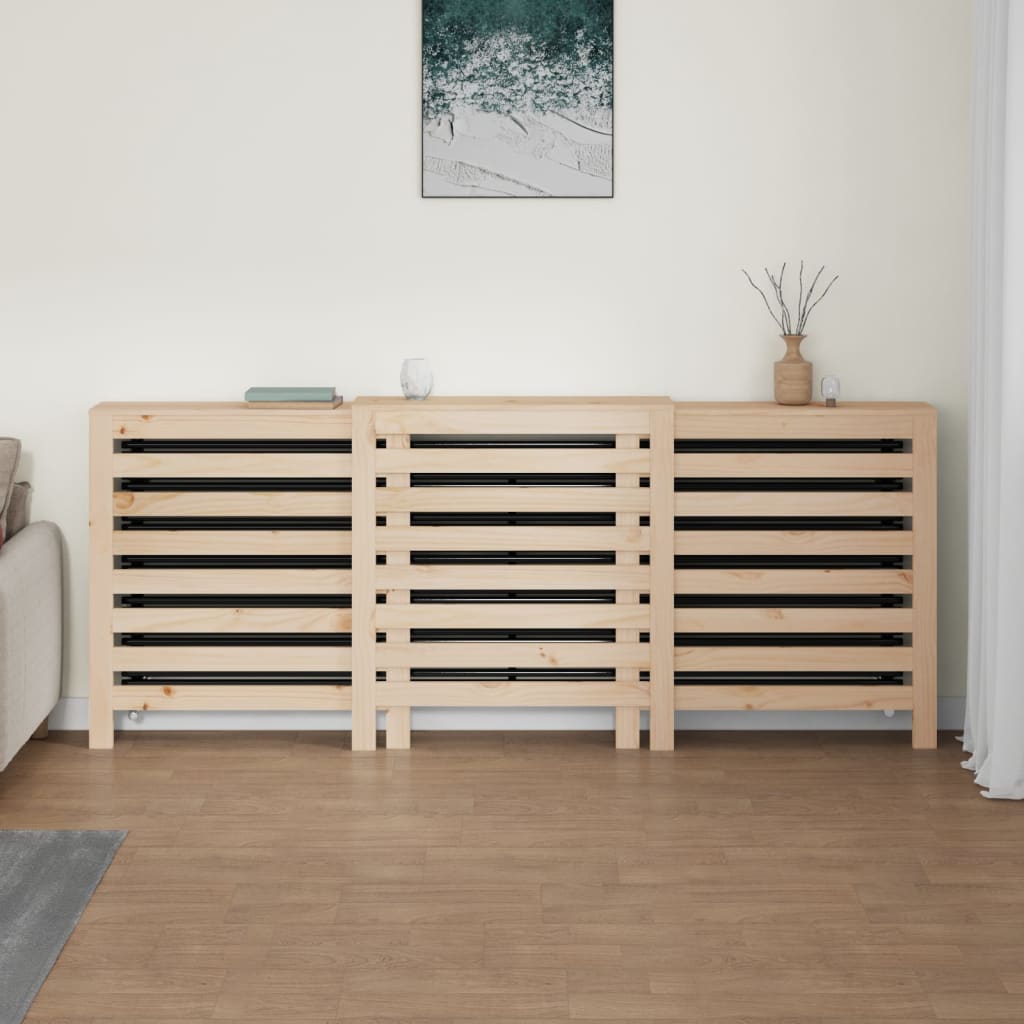 vidaXL Osłona grzejnika, 210x21x85 cm, lite drewno sosnowe