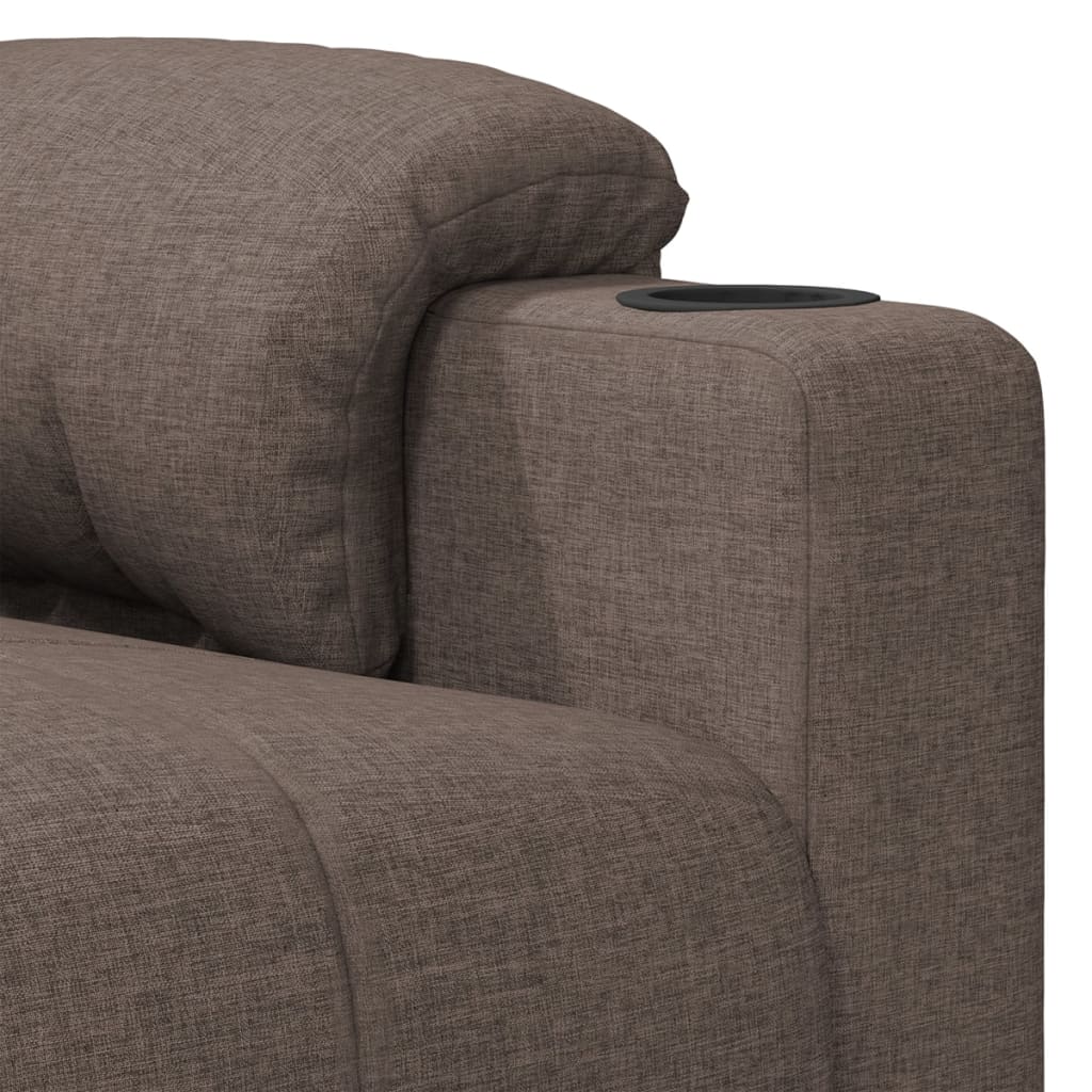 vidaXL Elektryczny fotel masujący, taupe, tkanina