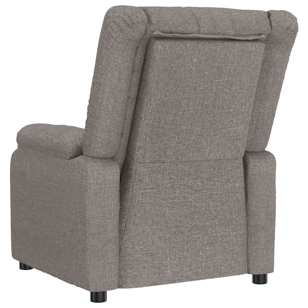 vidaXL Elektryczny fotel masujący, taupe, tkanina