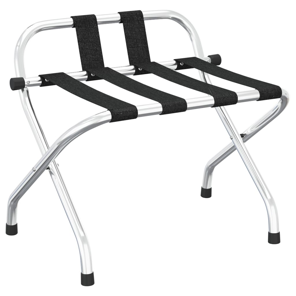 vidaXL Bagażnik z oparciem srebrny 56x39x52cm