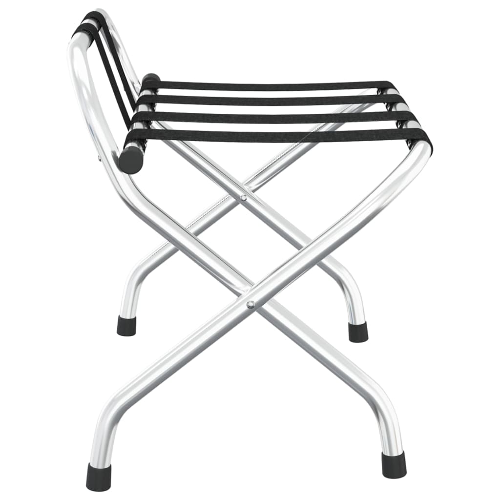vidaXL Bagażnik z oparciem srebrny 56x39x52cm