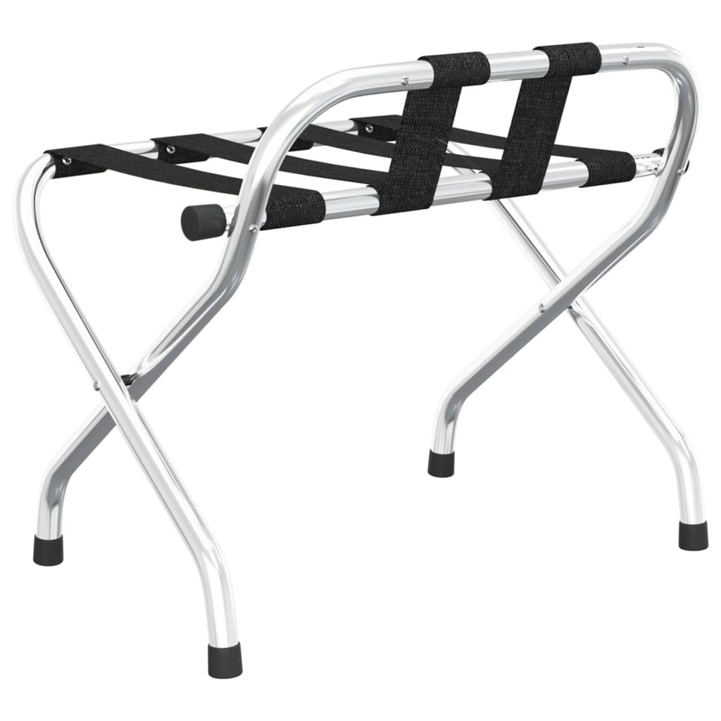 vidaXL Bagażnik z oparciem srebrny 56x39x52cm
