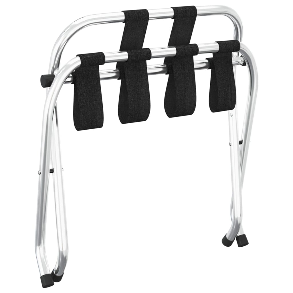 vidaXL Bagażnik z oparciem srebrny 56x39x52cm