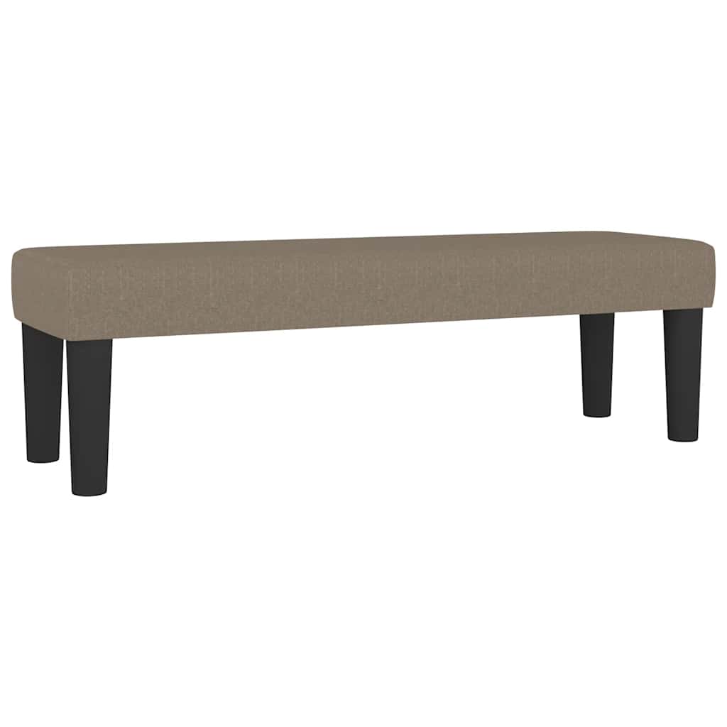 vidaXL Łóżko kontynentalne z materacem, taupe, tkanina, 180x200 cm