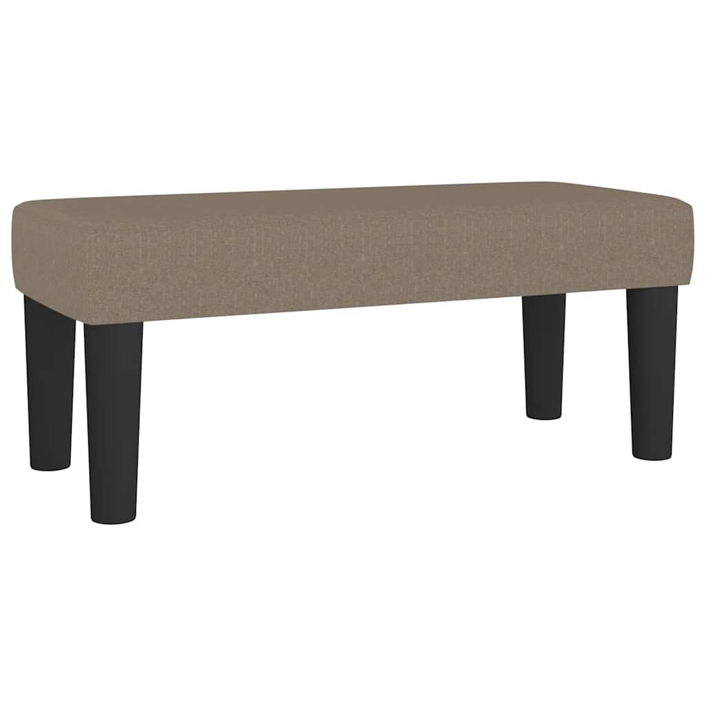 vidaXL Łóżko kontynentalne z materacem, taupe, tkanina, 90x190 cm