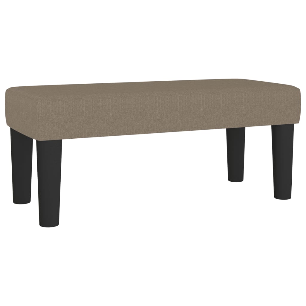 vidaXL Łóżko kontynentalne z materacem, taupe, tkanina, 80x200 cm
