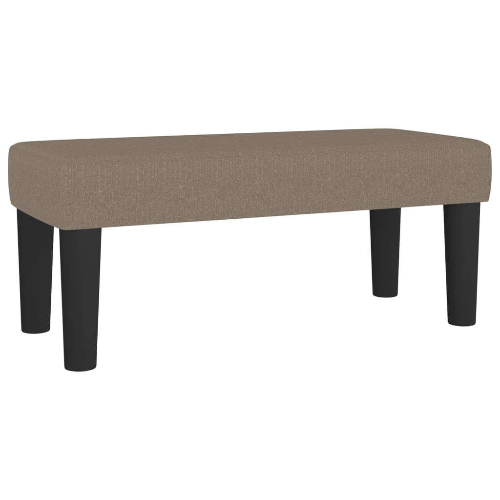 vidaXL Łóżko kontynentalne z materacem, taupe, tkanina, 100x200 cm