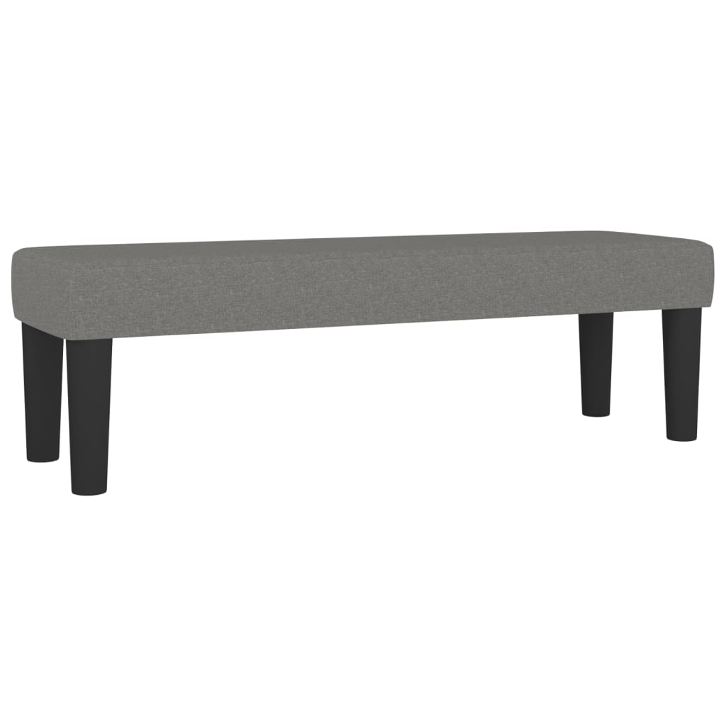 vidaXL Łóżko kontynentalne z materacem, ciemnoszara tkanina 140x190 cm