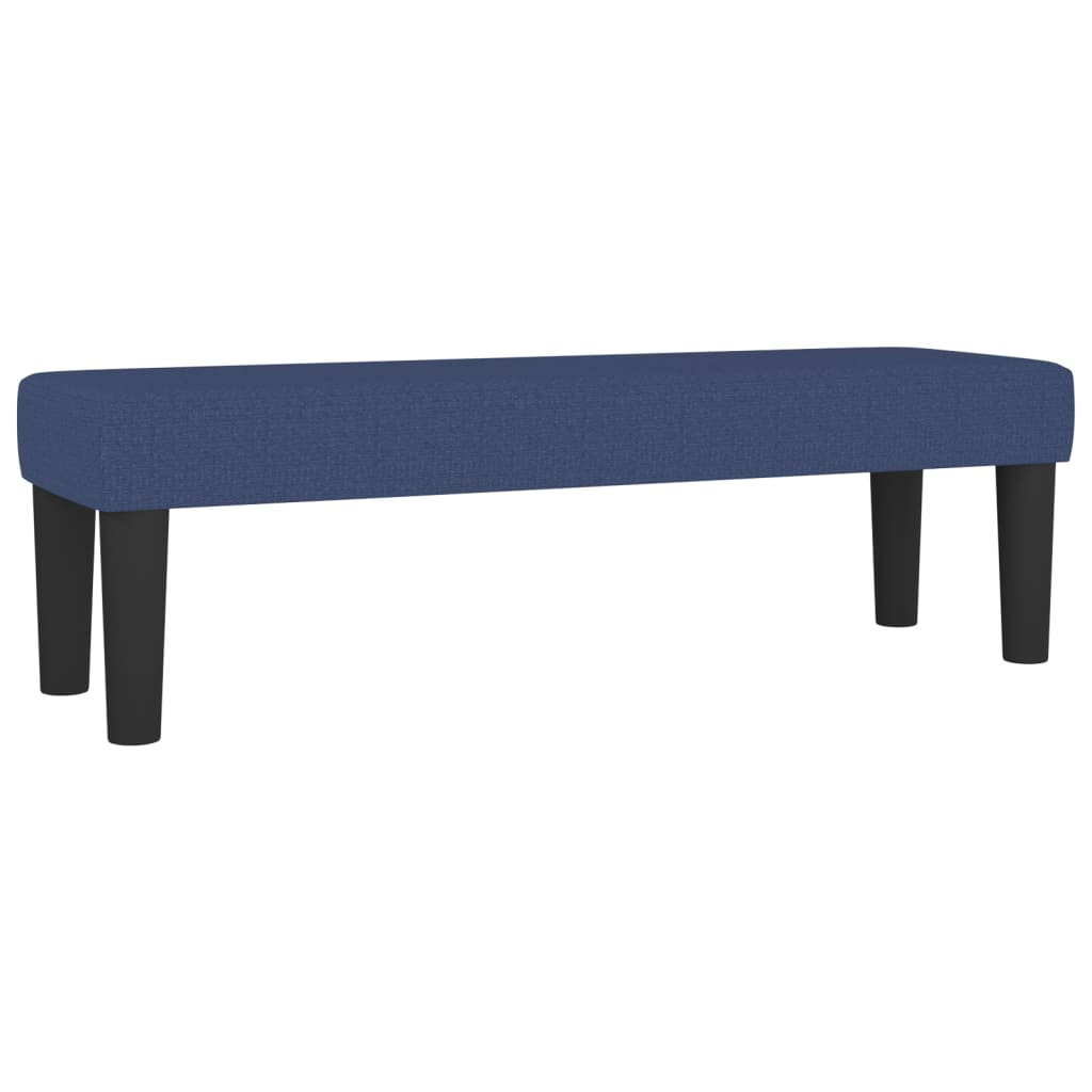 vidaXL Łóżko kontynentalne z materacem, niebieskie, tkanina 140x190 cm