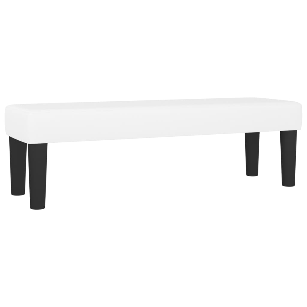 vidaXL Łóżko kontynentalne z materacem, białe, ekoskóra 200x200 cm