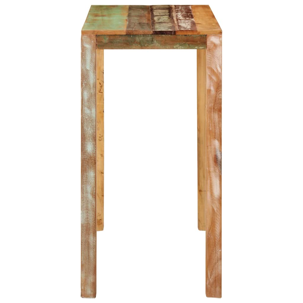vidaXL Stolik barowy, 112x55x108, lite drewno odzyskane