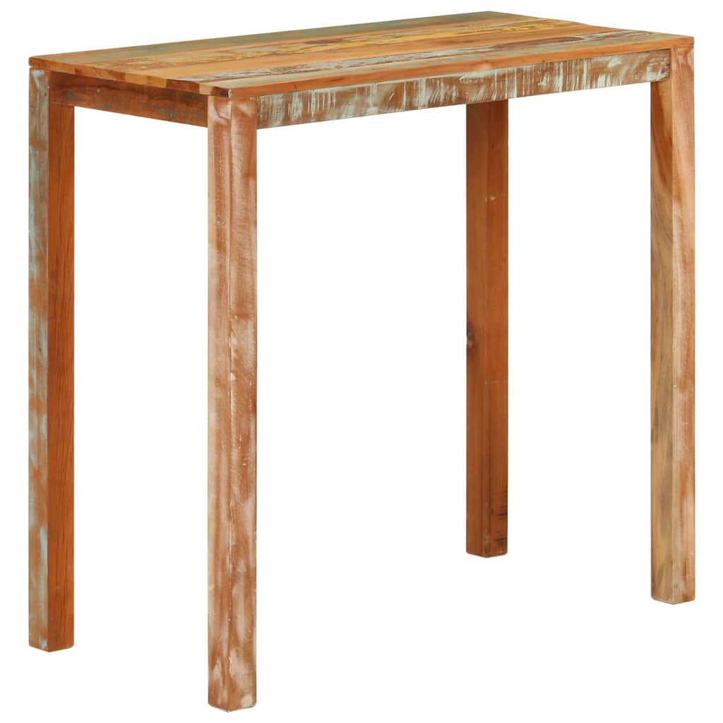 vidaXL Stolik barowy, 112x55x108, lite drewno odzyskane