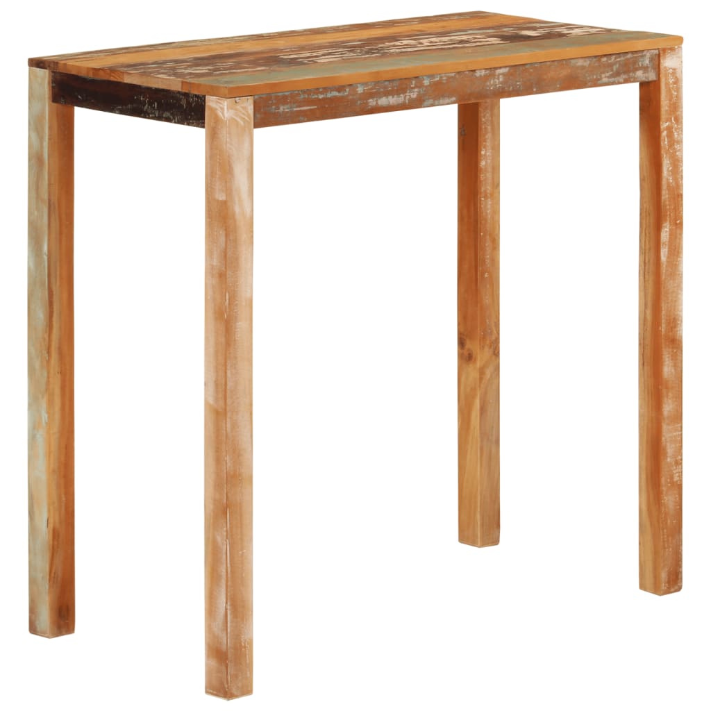 vidaXL Stolik barowy, 112x55x108, lite drewno odzyskane