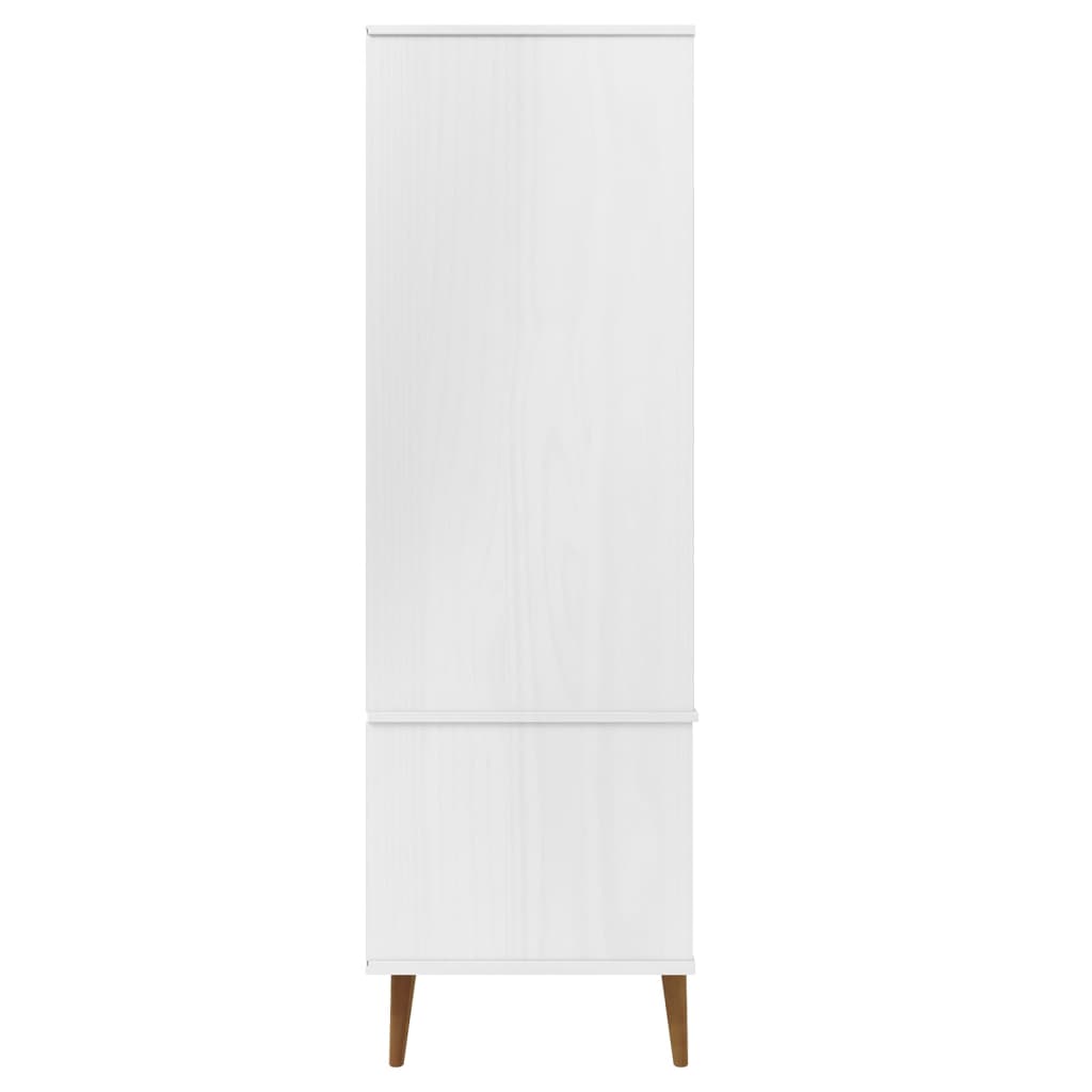 vidaXL Szafa MOLDE, biała, 90x55x175 cm, lita sosna