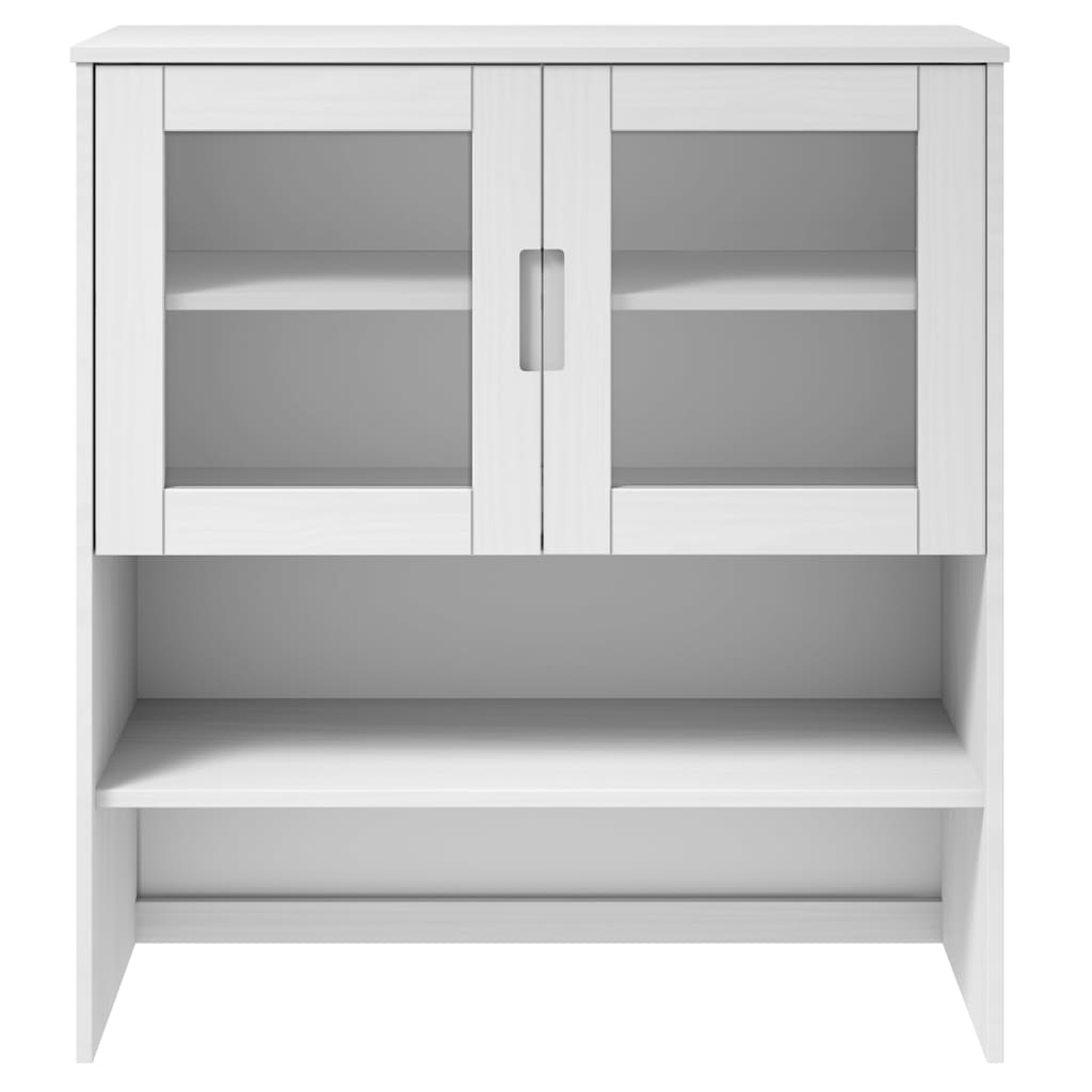 vidaXL Nadstawka MOLDE, biała, 90x35x100 cm, lite drewno sosnowe
