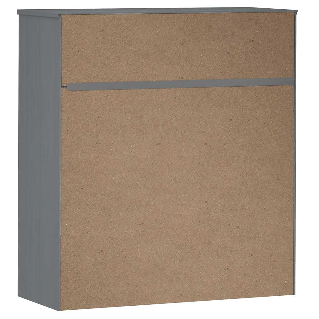 vidaXL Nadstawka MOLDE, szara, 90x35x100 cm, lite drewno sosnowe