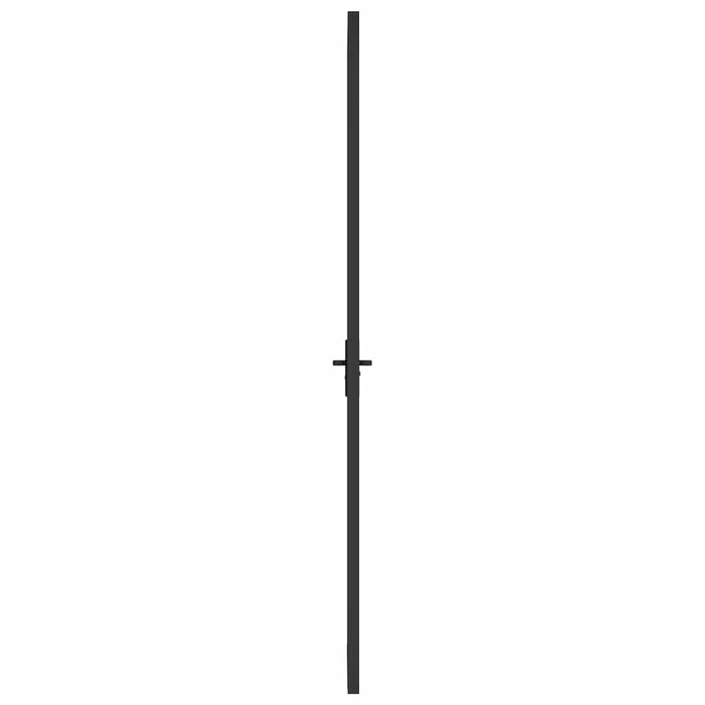 vidaXL Drzwi wewnętrzne, 102,5x201,5 cm, czarne, szkło i aluminium