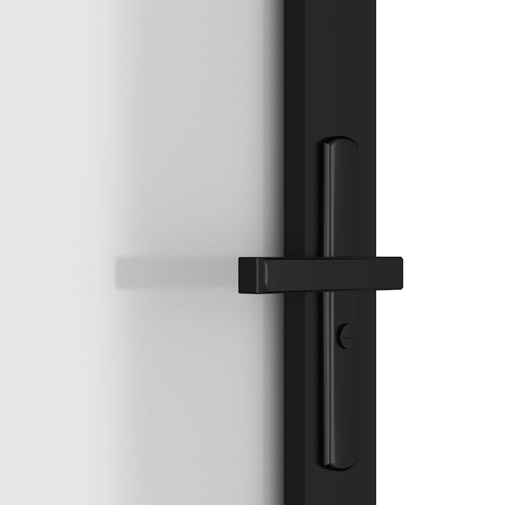 vidaXL Drzwi wewnętrzne, 102,5x201,5 cm, czarne, szkło i aluminium