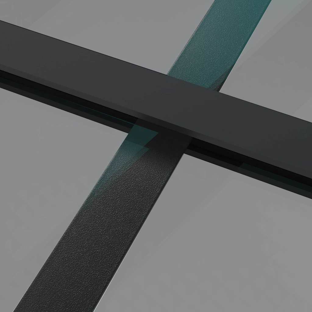 vidaXL Drzwi wewnętrzne, 83x201,5 cm, czarne, szkło ESG i aluminium