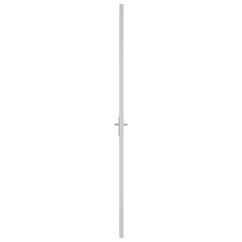 vidaXL Drzwi wewnętrzne, 83x201,5 cm, białe, szkło ESG i aluminium