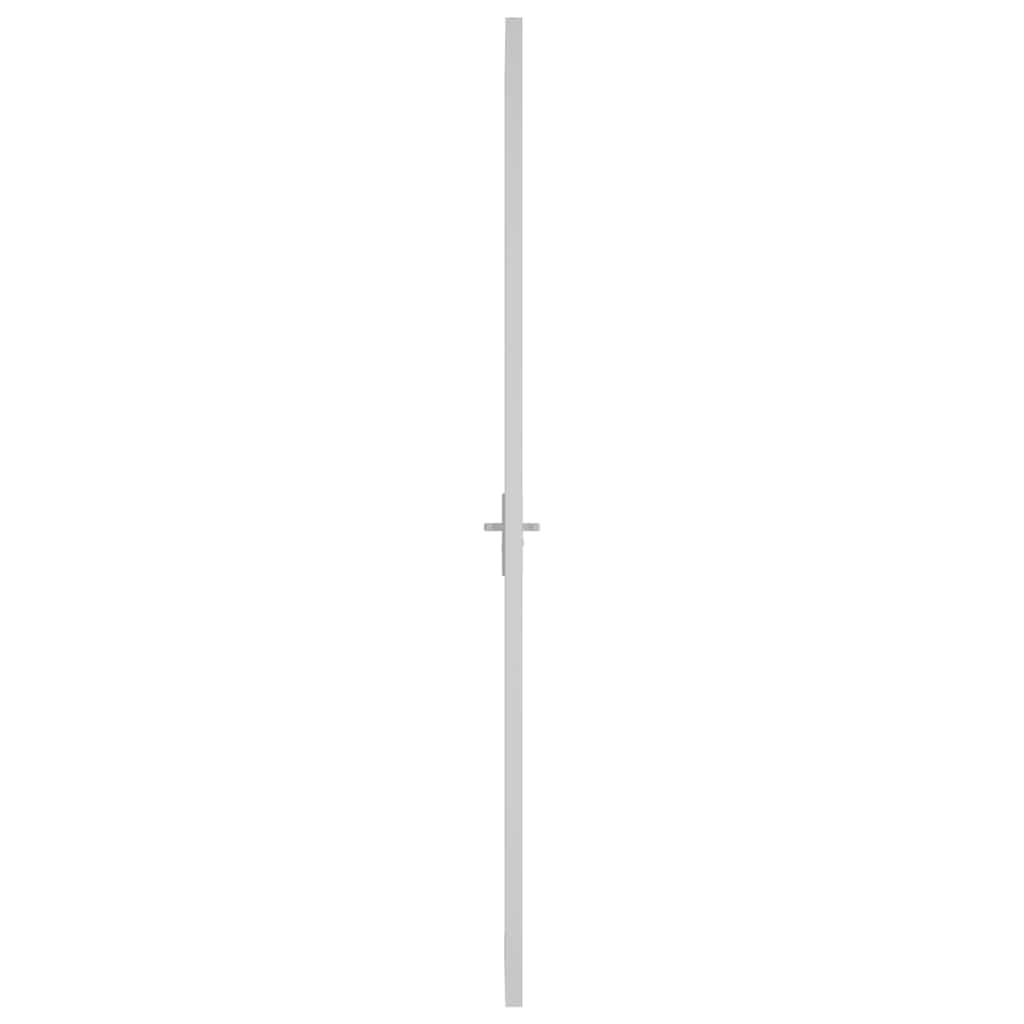 vidaXL Drzwi wewnętrzne, 83x201,5 cm, białe, szkło ESG i aluminium