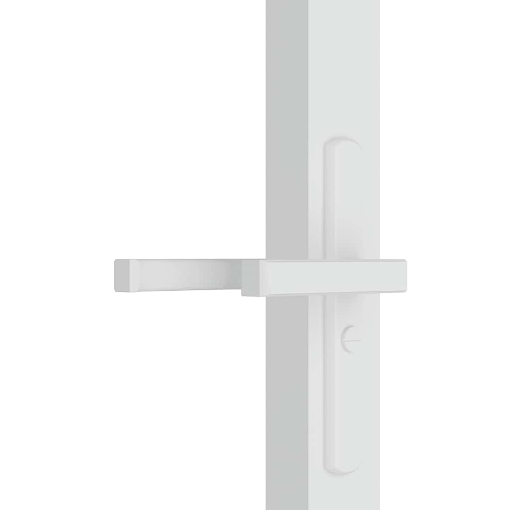vidaXL Drzwi wewnętrzne, 83x201,5 cm, białe, szkło ESG i aluminium