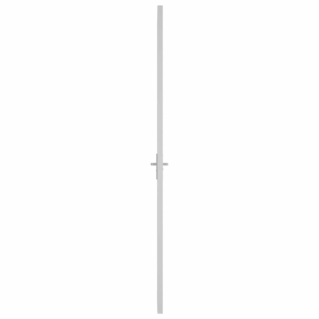 vidaXL Drzwi wewnętrzne, 93x201,5 cm, białe, szkło ESG i aluminium