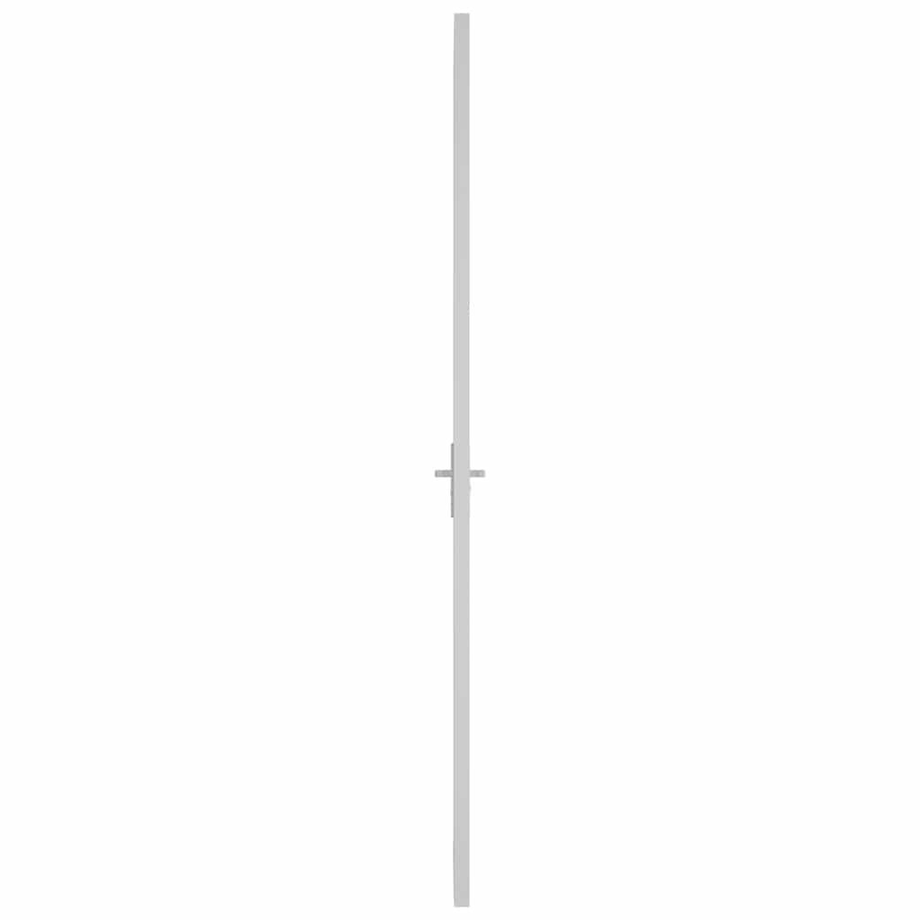 vidaXL Drzwi wewnętrzne, 93x201,5 cm, białe, matowe szkło i aluminium