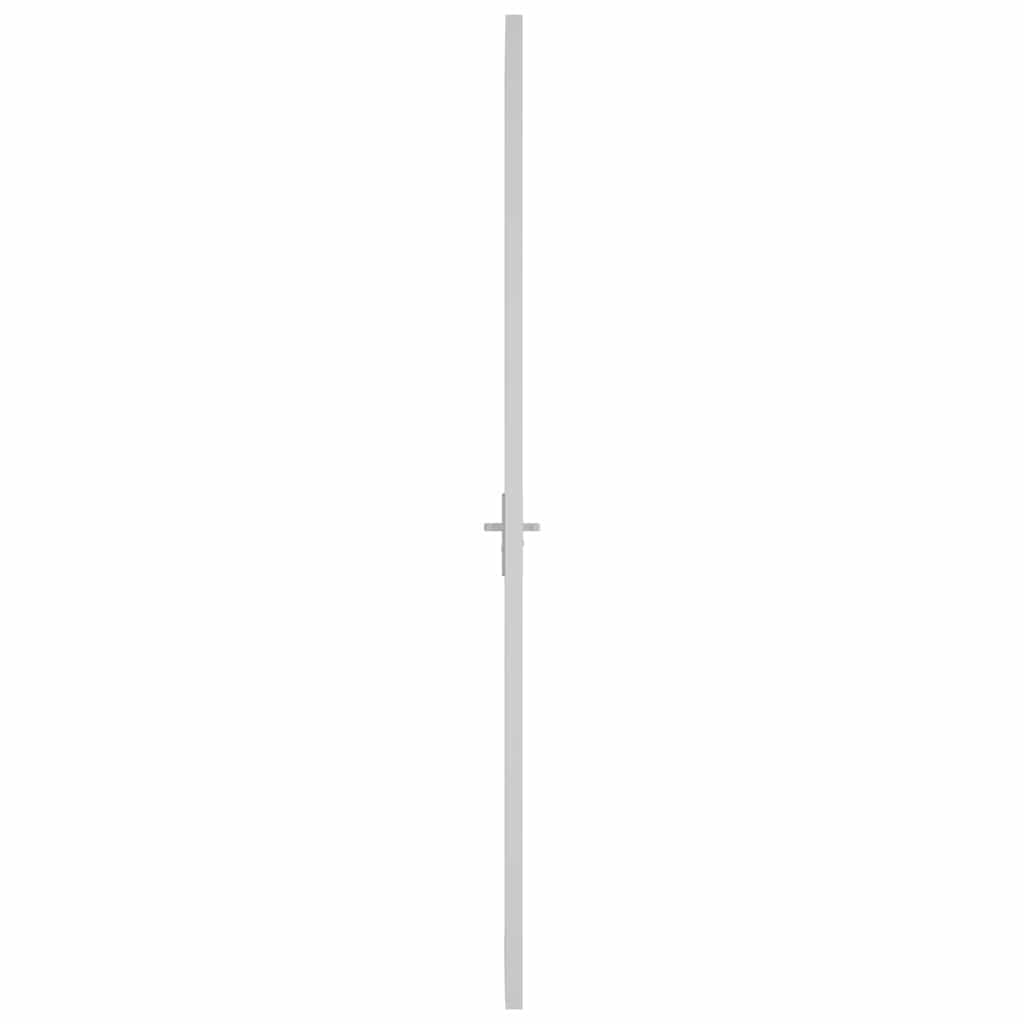 vidaXL Drzwi wewnętrzne, 93x201,5 cm, białe, matowe szkło i aluminium