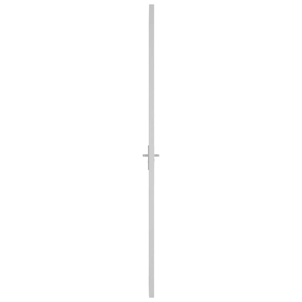 vidaXL Drzwi wewnętrzne, 93x201,5 cm, białe, szkło ESG i aluminium