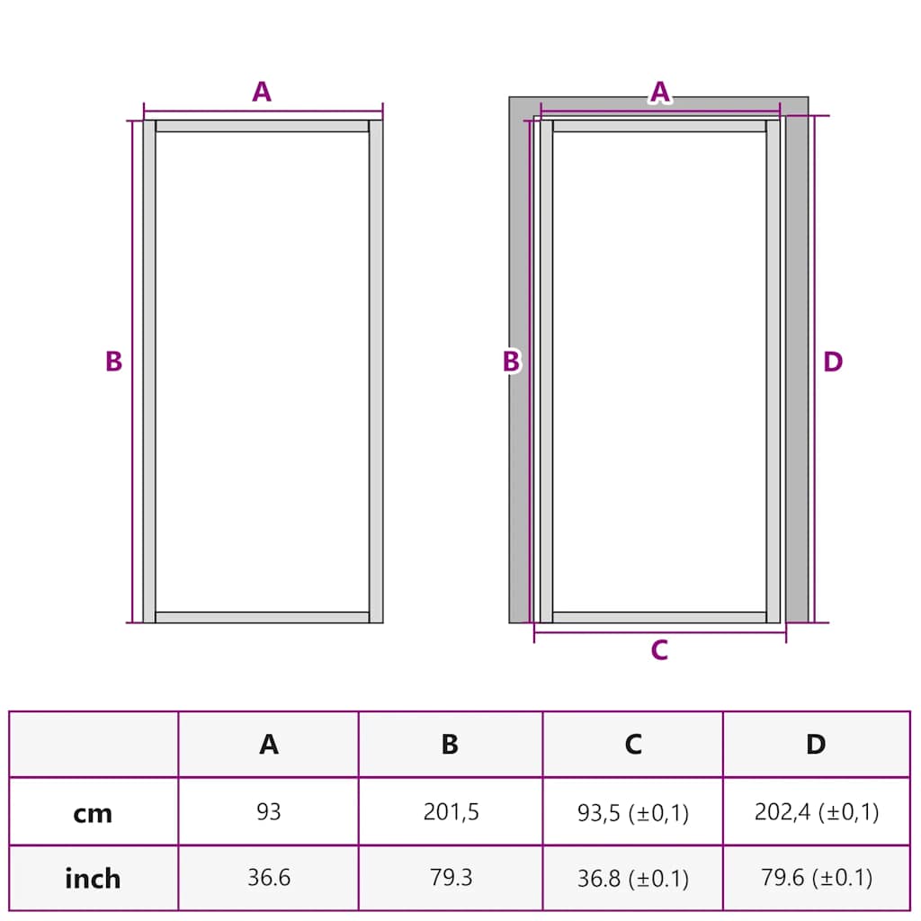 vidaXL Drzwi wewnętrzne, 93x201,5 cm, białe, szkło ESG i aluminium