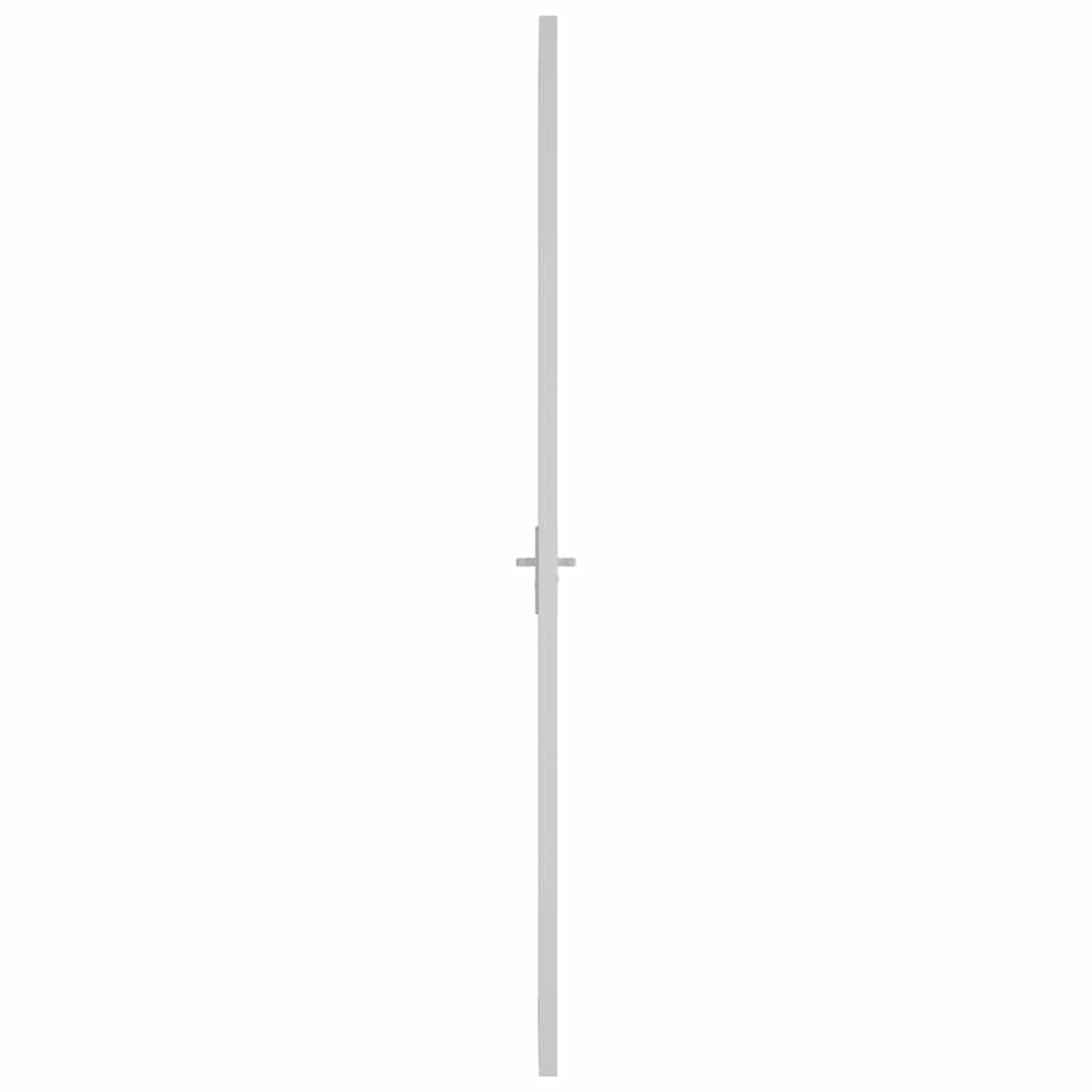 vidaXL Drzwi wewnętrzne, 93x201,5 cm, białe, szkło ESG i aluminium