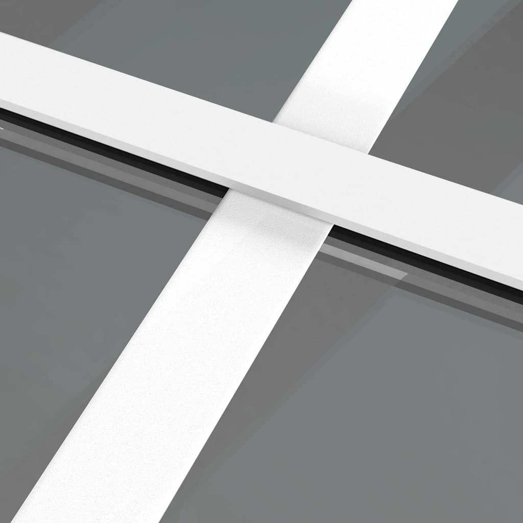 vidaXL Drzwi wewnętrzne, 93x201,5 cm, białe, szkło ESG i aluminium