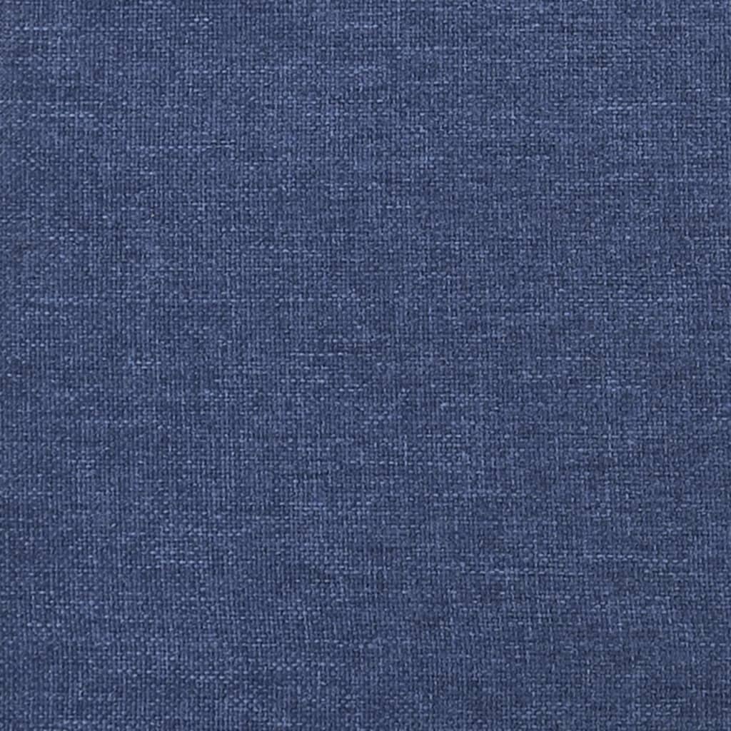 vidaXL Łóżko kontynentalne z materacem, niebieskie, tkanina 140x200 cm