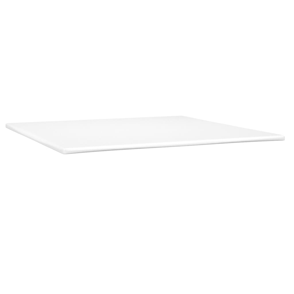 vidaXL Łóżko kontynentalne z materacem, cappuccino ekoskóra 200x200 cm