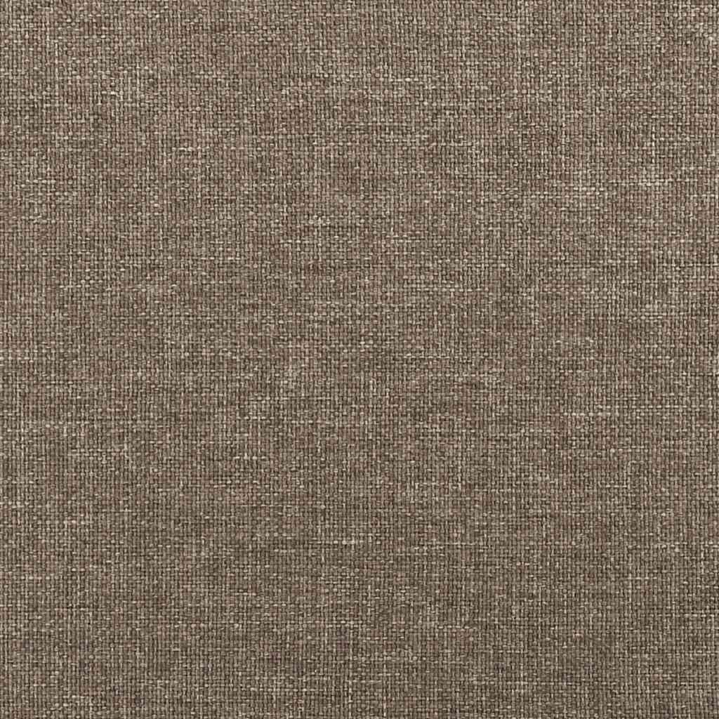 vidaXL Łóżko kontynentalne z materacem, taupe, tkanina, 140x190 cm