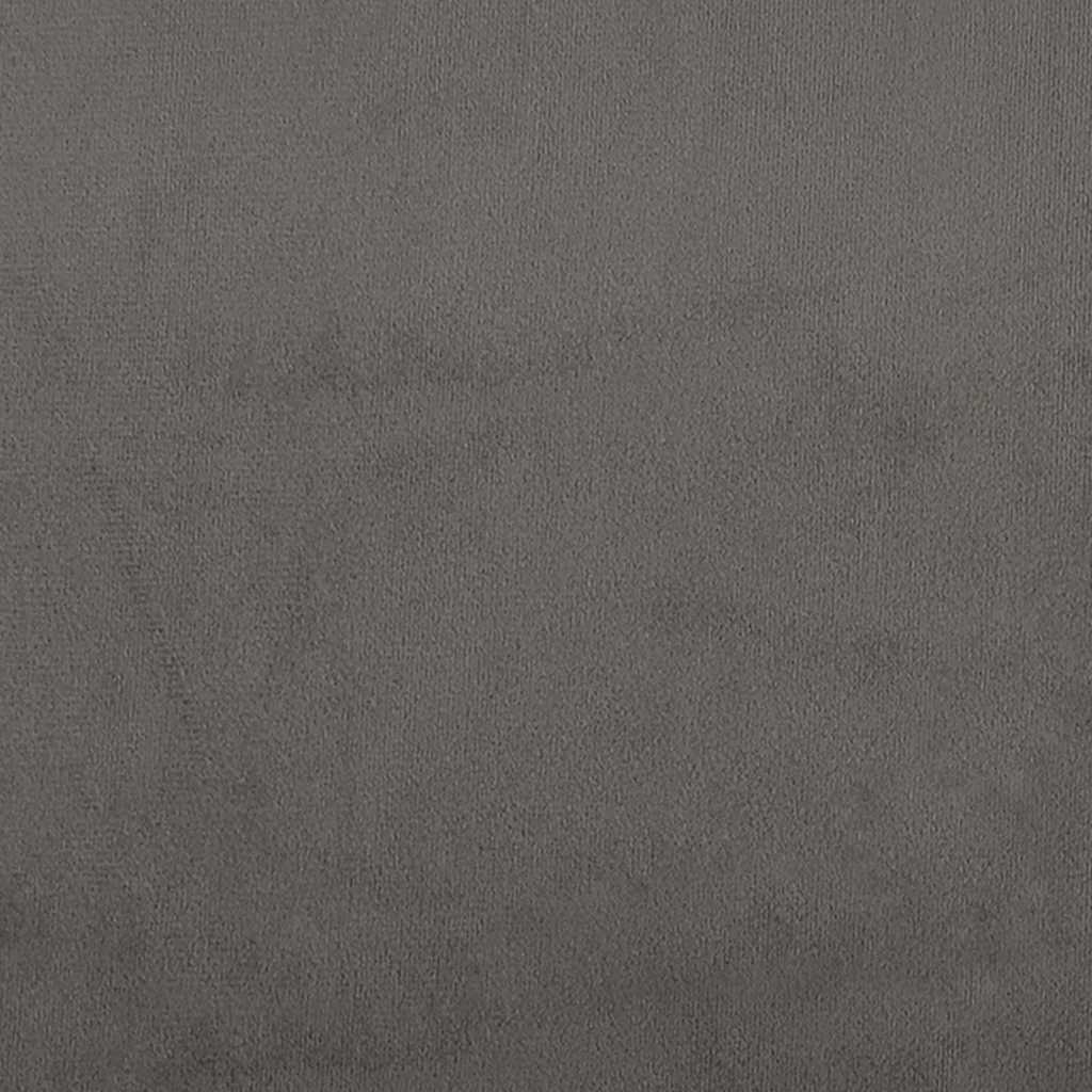 vidaXL Łóżko kontynentalne z materacem, ciemnoszary aksamit, 200x200cm