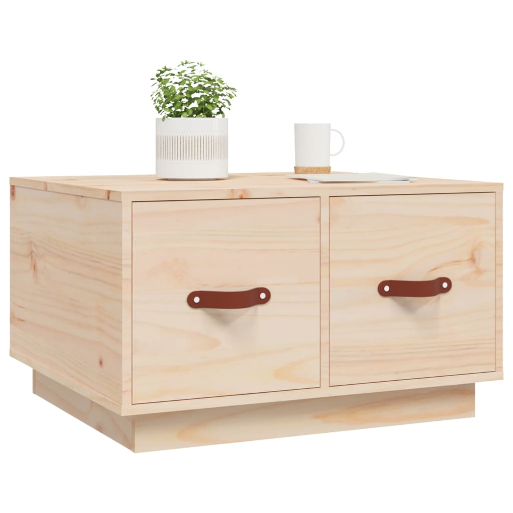 vidaXL Stolik kawowy, 60x53x35 cm, lite drewno sosnowe