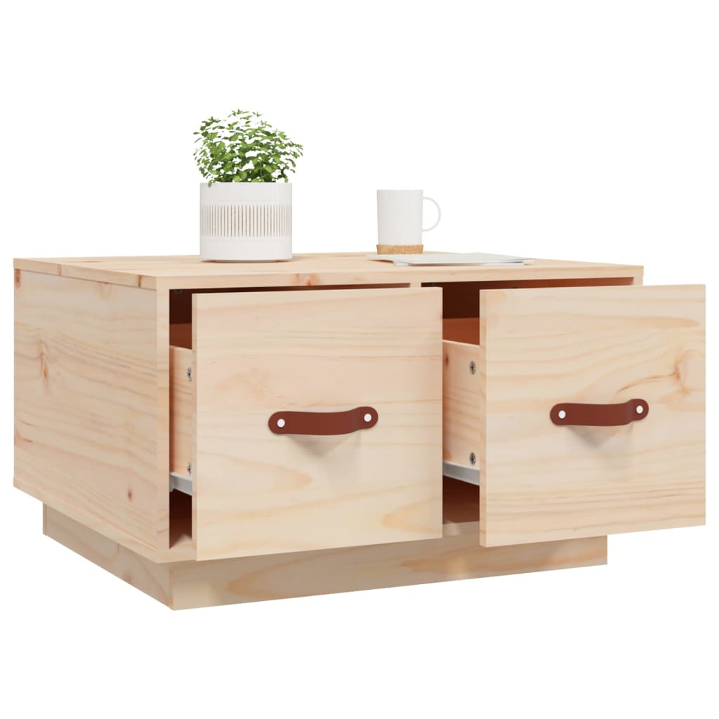 vidaXL Stolik kawowy, 60x53x35 cm, lite drewno sosnowe