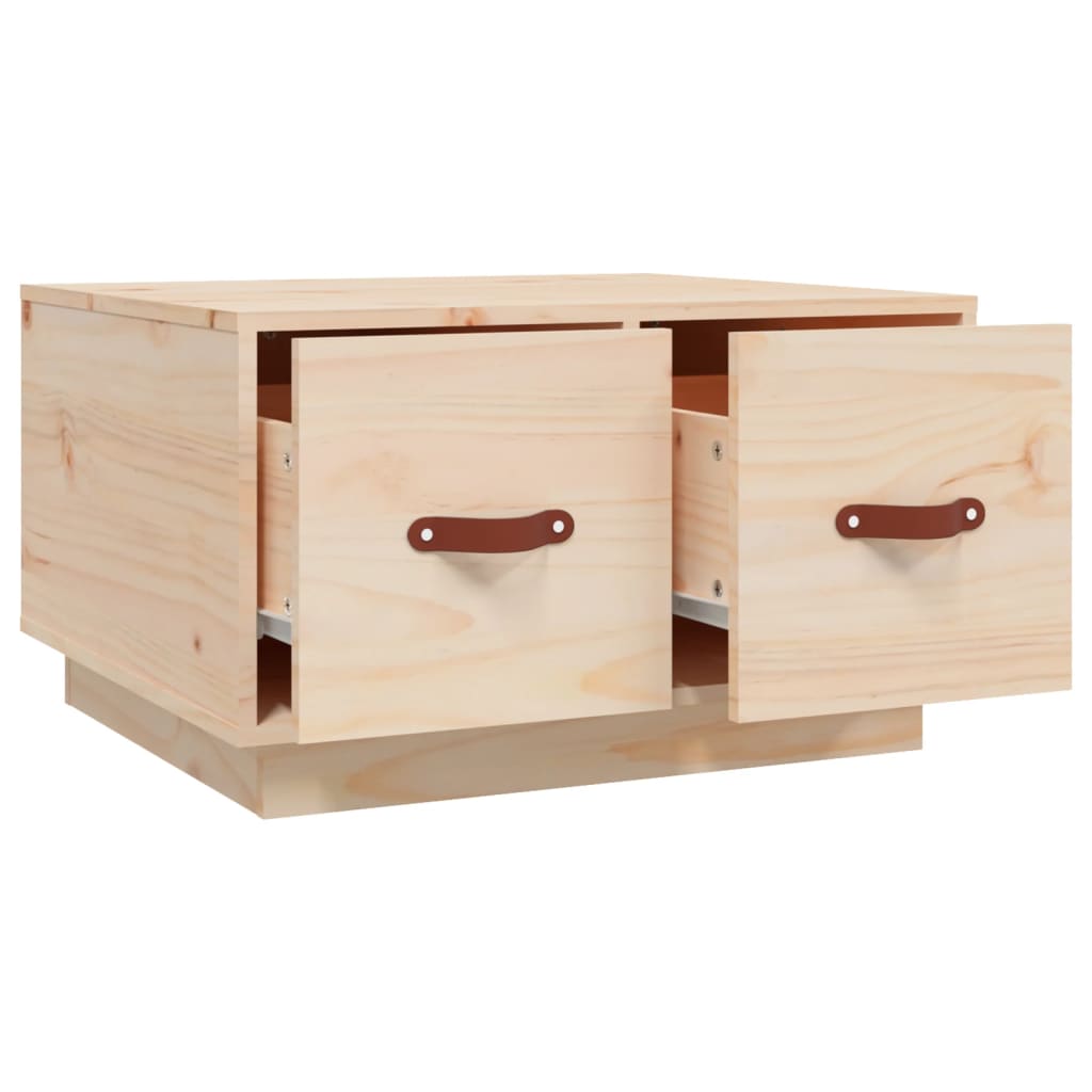 vidaXL Stolik kawowy, 60x53x35 cm, lite drewno sosnowe