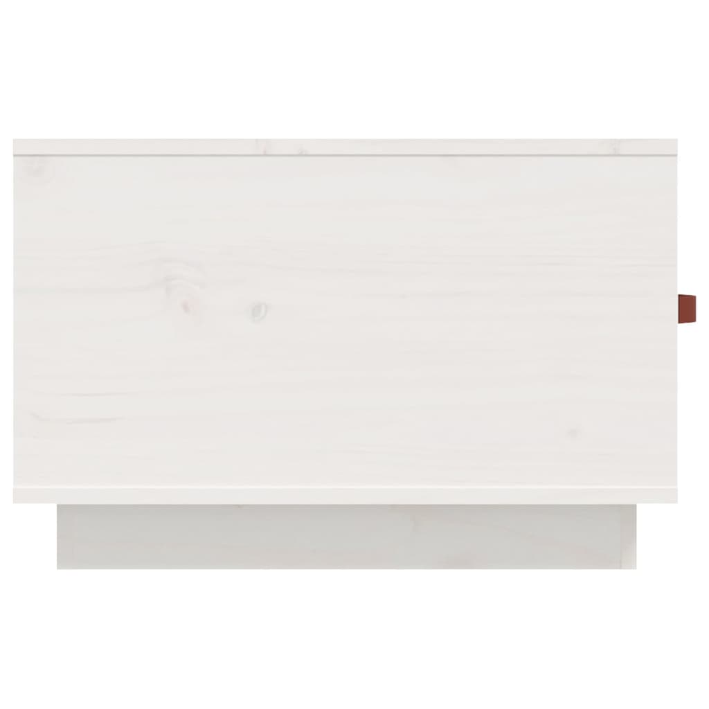 vidaXL Stolik kawowy, biały, 60x53x35 cm, lite drewno sosnowe