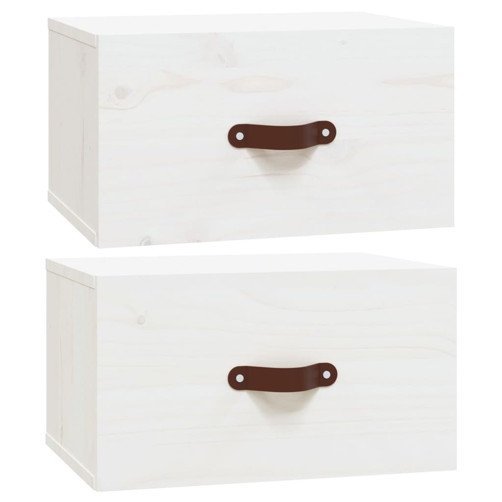 vidaXL Szafki nocne, wiszące, 2 szt., 40x29,5x22 cm, biały