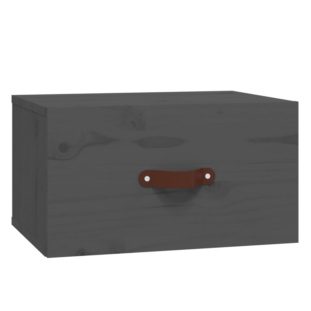 vidaXL Szafka nocna, wisząca, 40x29,5x22 cm, szara