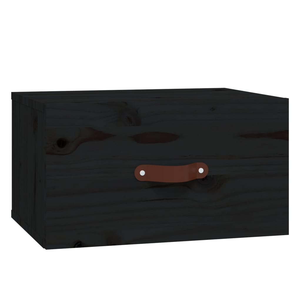 vidaXL Szafki nocne, wiszące, 2 szt., 40x29,5x22 cm, czarne