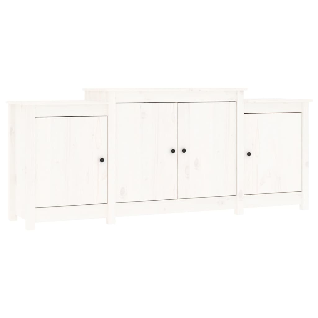 vidaXL Komoda, biała, 164x37x68 cm, drewno sosnowe