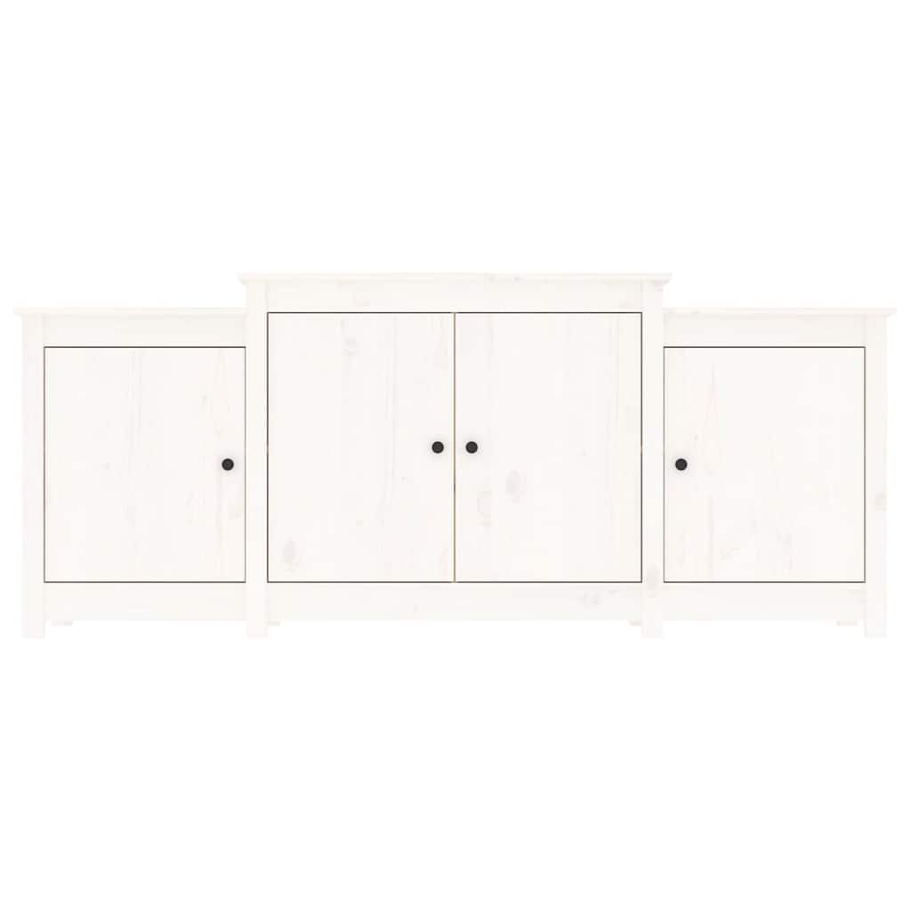 vidaXL Komoda, biała, 164x37x68 cm, drewno sosnowe