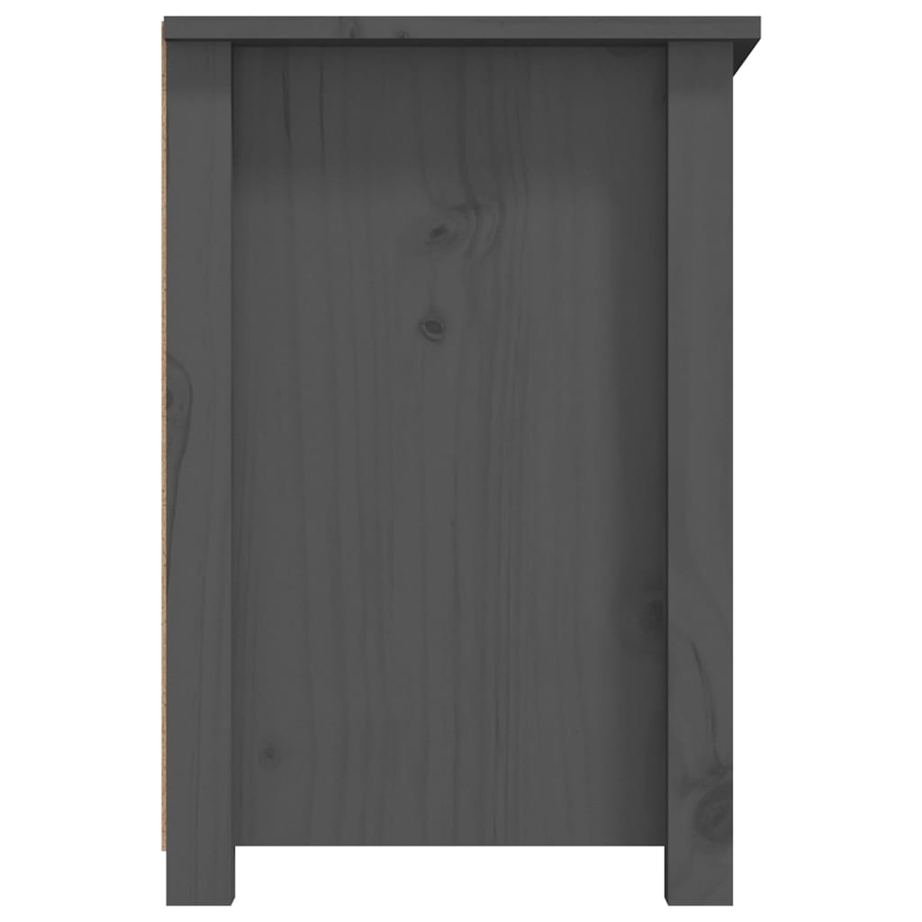 vidaXL Szafka pod telewizor, szara, 79x35x52 cm, lite drewno sosnowe